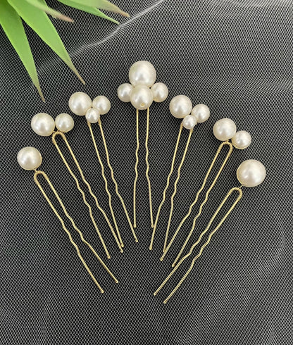 Pearl Wedding Hair Pins set of 7