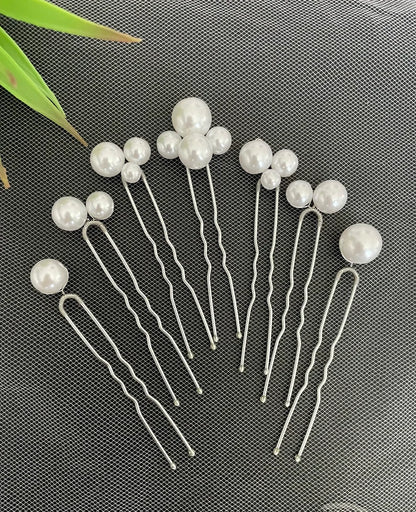 Pearl Wedding Hair Pins set of 7